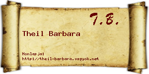 Theil Barbara névjegykártya